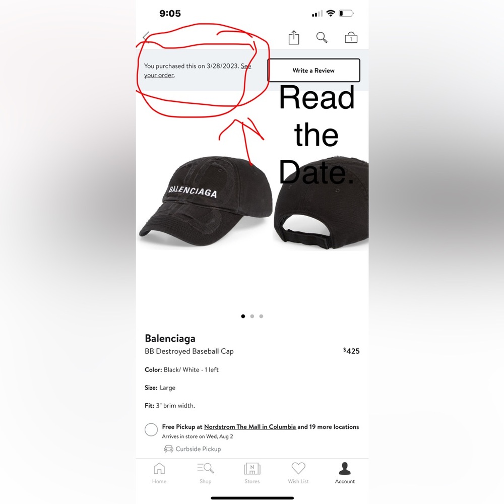 Brand new destroyed Balenciaga hat - Picture 4 of 4